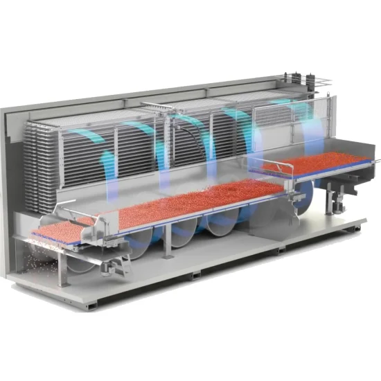 Industrial IQF Fluidized Bed Tunnel Freezer for Vegetable